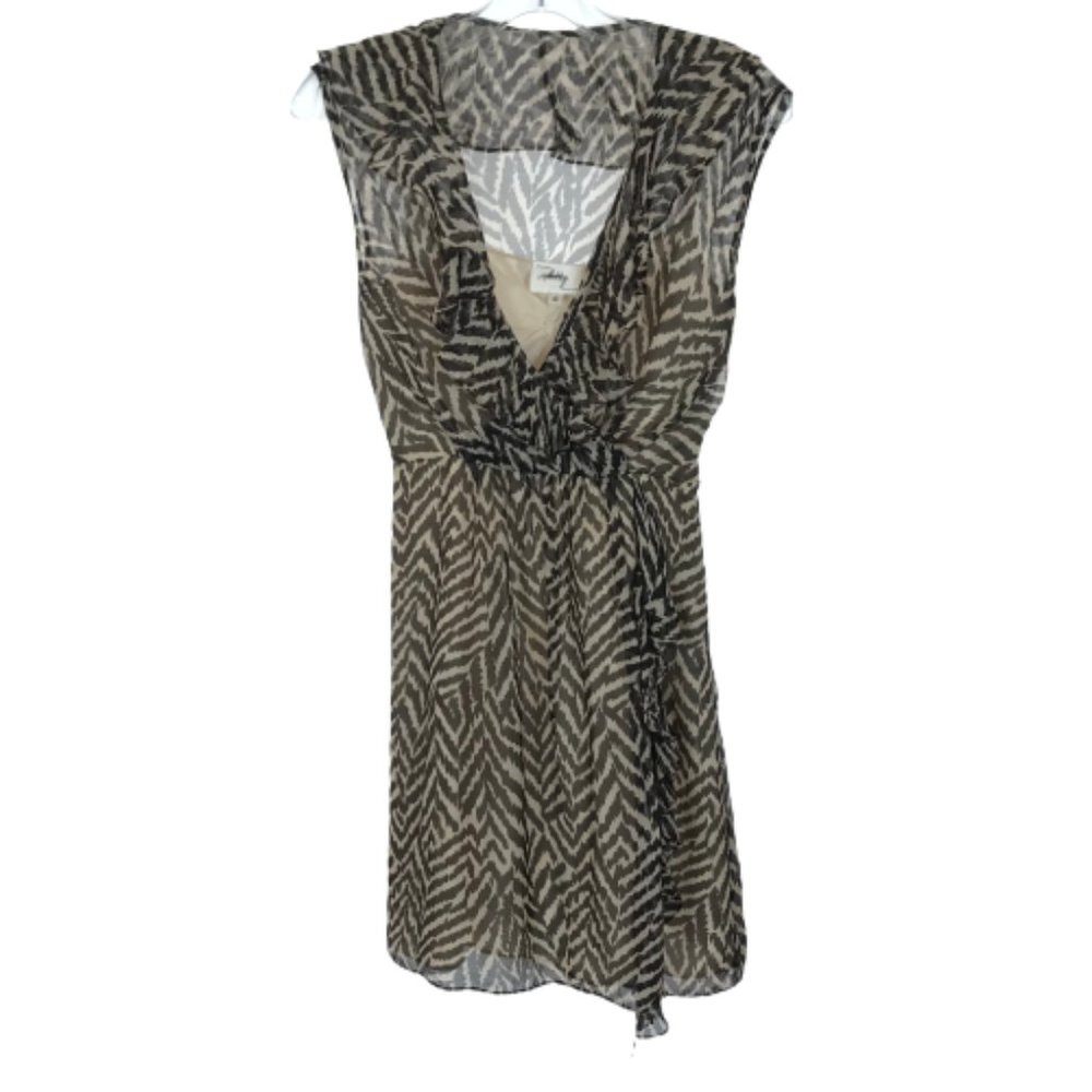 Womens Size 0 Milly NY Pure Silk Chiffon Ruffle Accent Dress Milly New York